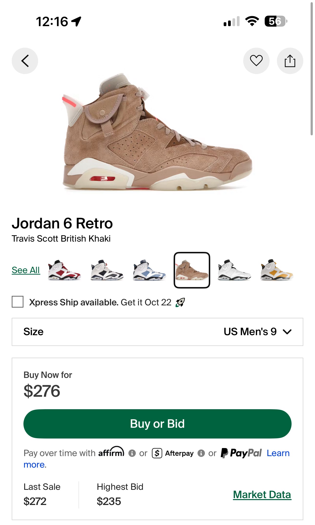 Jordan 6 Travis Scott British Khaki